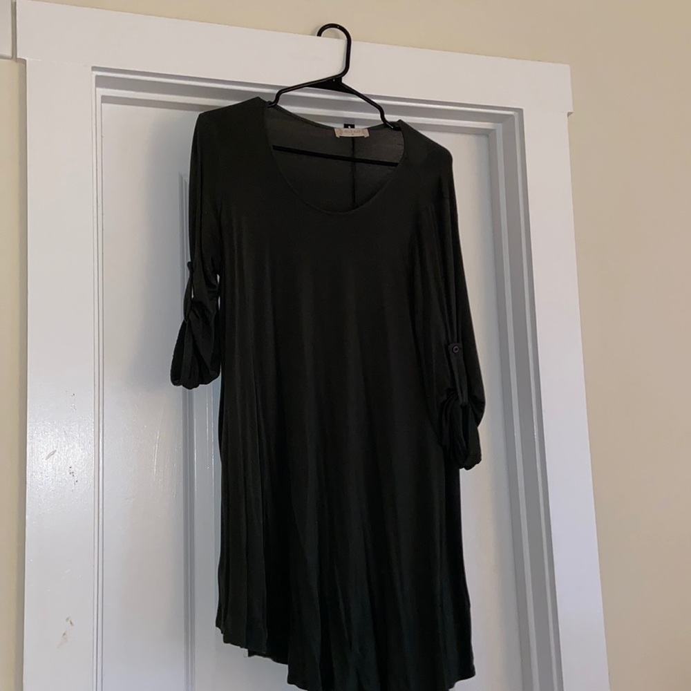 Altar’d State Emerald Button Sleeve Dress